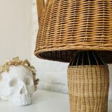 Wicker mushroom lamp