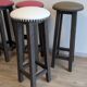 Lot de 6 tabourets de bar en bois — esprit bistrot & bois patiné