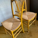 Duo of mulched Provencal chairs