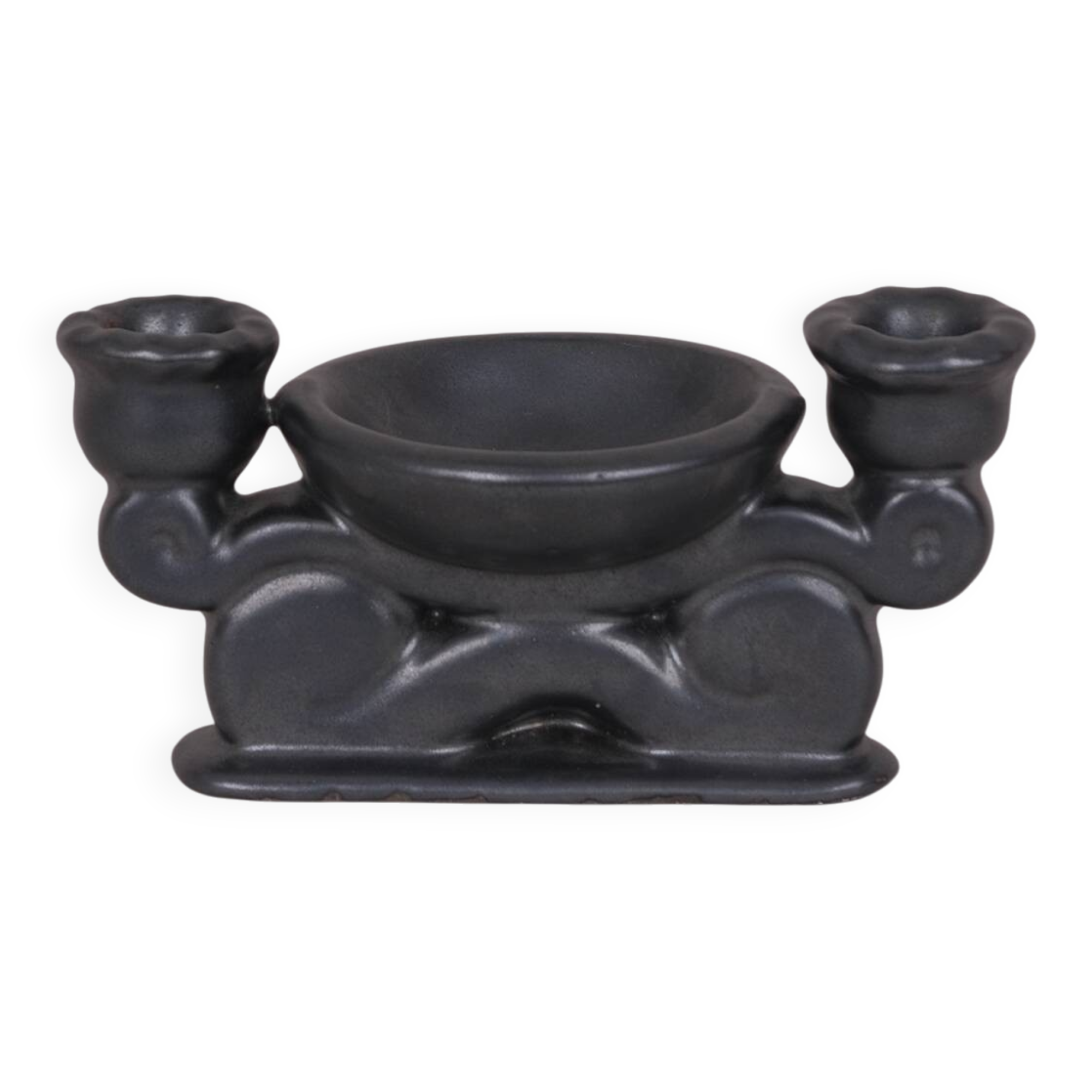 Double ceramic candlestick