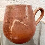 Glazed ceramic vase with handle