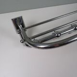 Wall-mounted coat rack Bauhaus / Art Deco in chrome metal, 1920s