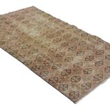 Turkish Anatolian Handmade Vintage Rug 252 cm x 140 cm