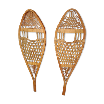 Paire de raquettes à neige canadiennes vintage