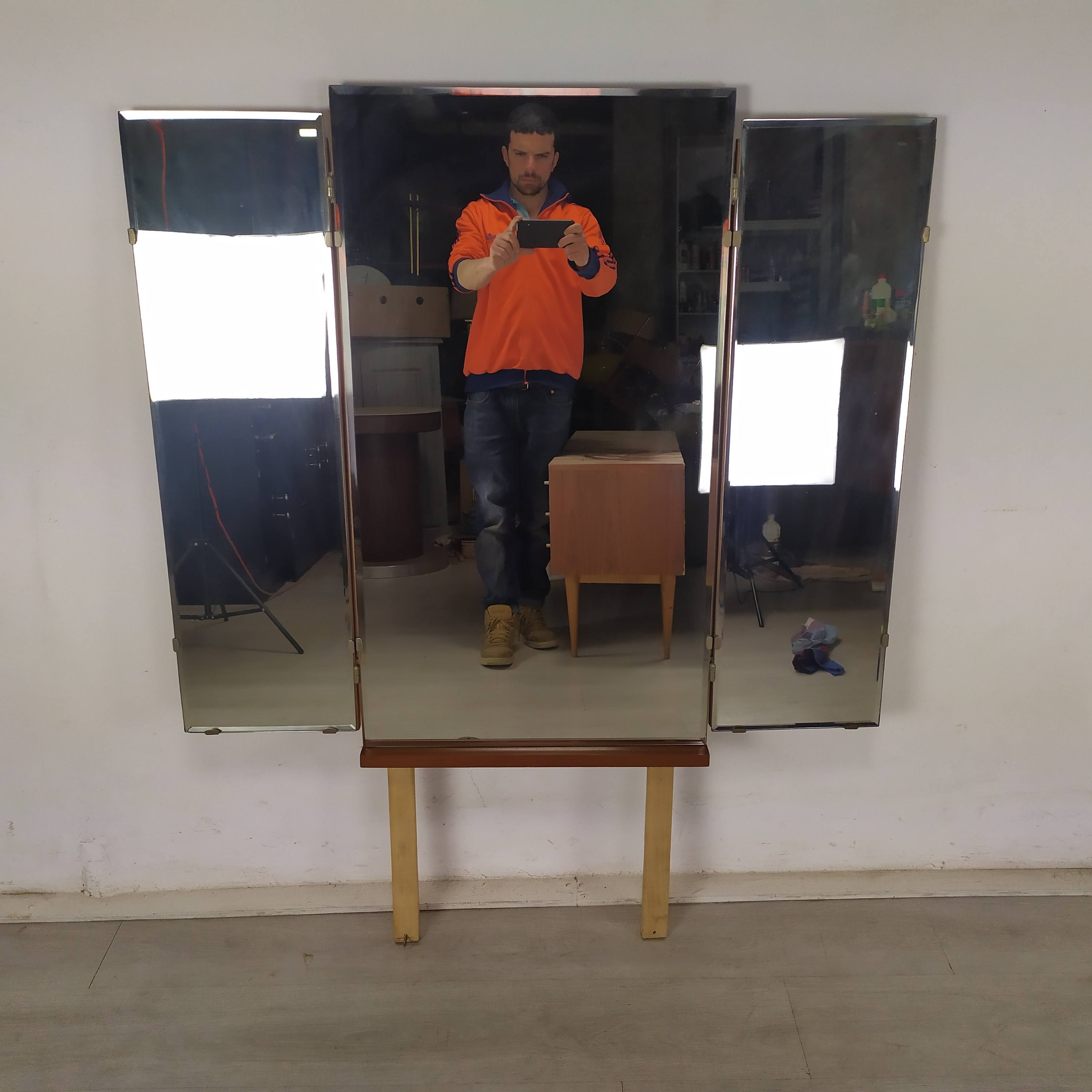Vintage triptych mirror