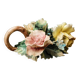 Bougeoir en porcelaine de Capodimonte, roses