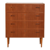 Scandinavian chest of drawers, 1950s–60s, teak