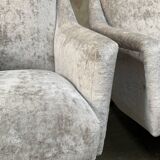 Pair of armchairs in velvet Fendi Casa