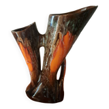 Vallauris style double ceramic vase