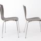 1 of 2 Vintage Plywood Dining Chairs, 1980s German Design, Metal Legs