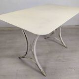 Table de jardin métal blanc