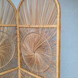 Vintage rattan screen