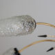 Chandelier brass and tulip glass
