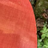 4 red Formica chairs with Eiffel legs 1950