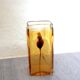 Vintage amber bubble glass vase from the 1960s, Scandinavian.
