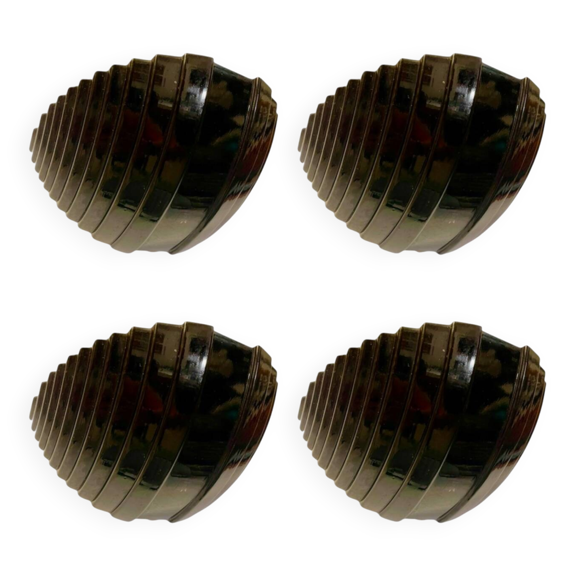 Black Murano glass wall lights by Vetri, Italy 1990