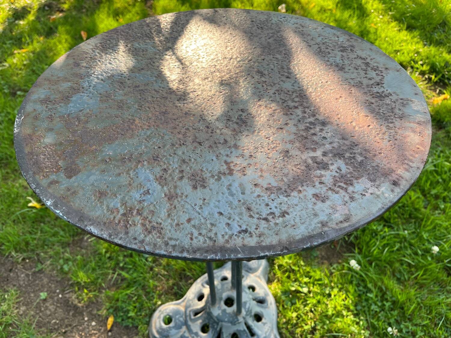 Small cast iron bistro table.