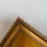 Abstract painting with vintage gilded frame