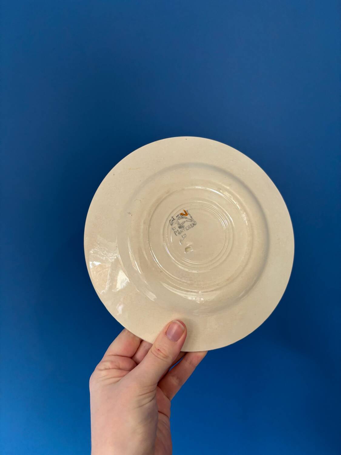 Set of 6 dessert plates Creil and Montereau model Œillet – Vaisse