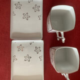 Claude Carpenet set mug square handle bamboo-tray bag holder