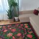 Moldavian wool handwoven floral rug - 210x162cm