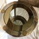Round chrome and glass vintage eglomisé harness