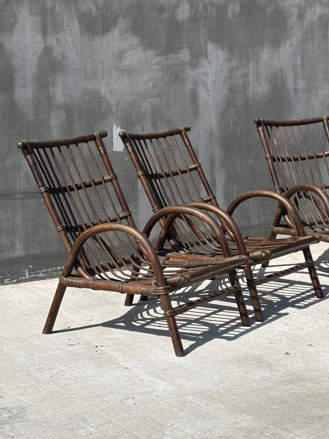 Bamboo armchair from the 70s