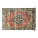Anatolian handmade vintage rug 300 cm x 197 cm