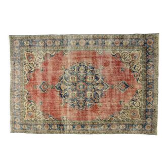 Anatolian handmade vintage rug 300 cm x 197 cm