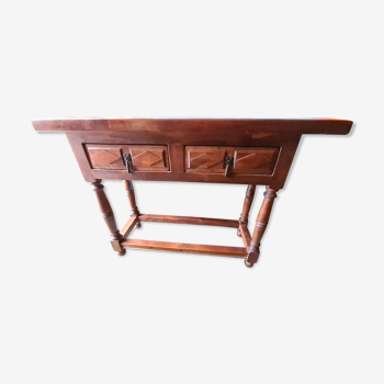 Wooden console two drawers