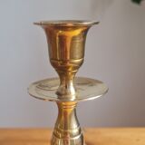 Pair of brass candle holders