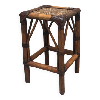 Vintage rattan stool