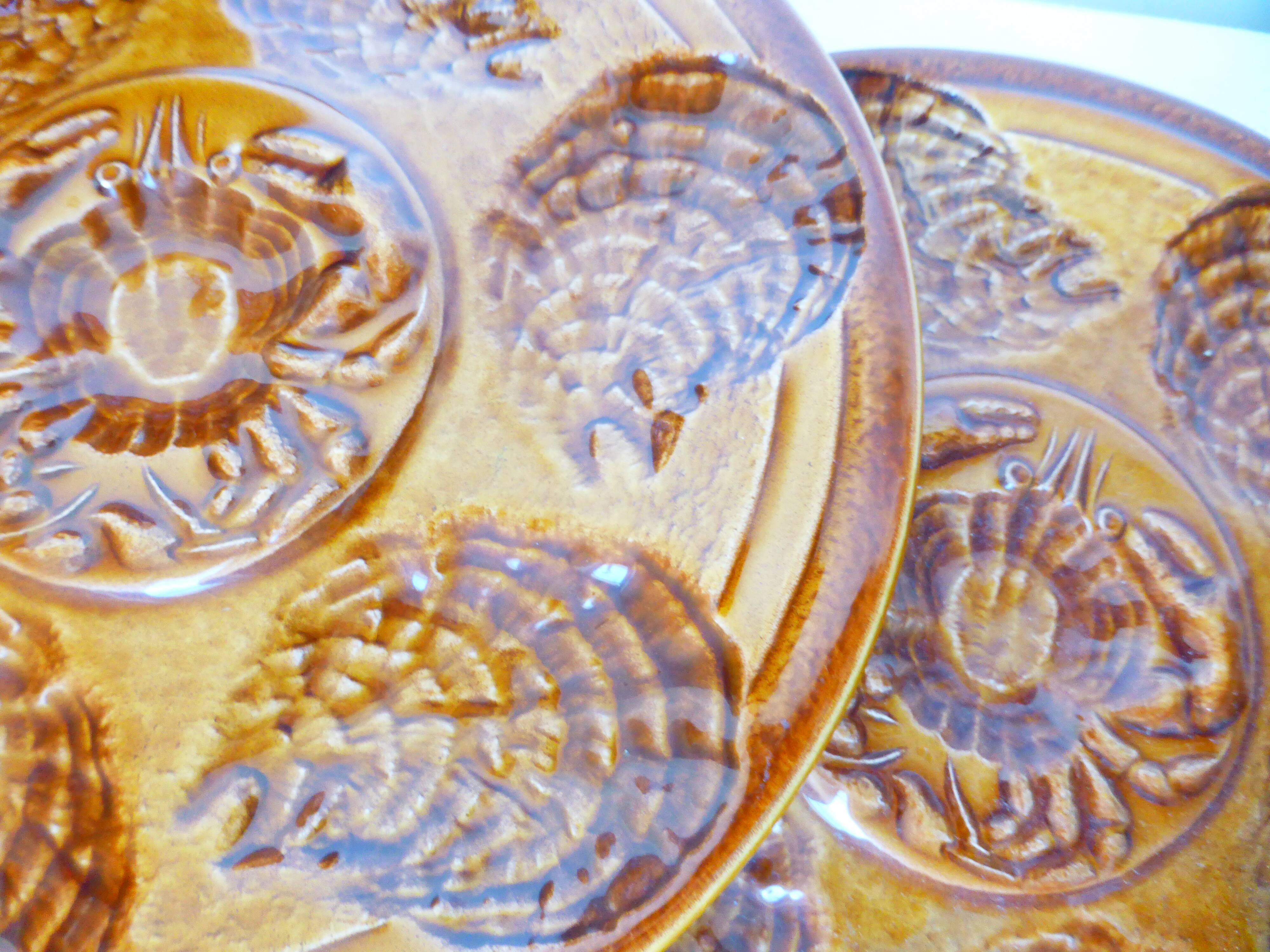 5 plates and a platter for oysters or shellfish from Sarreguemines 2106161