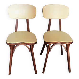 Chaises coeur Baumann jaune