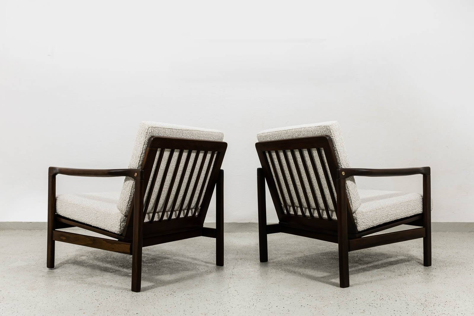 Mid Century Armchairs By Zenon Bączyk, 1960's, Set Of 2