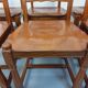 Set of 6 vintage brutalist chairs in oak wood from the 60s
