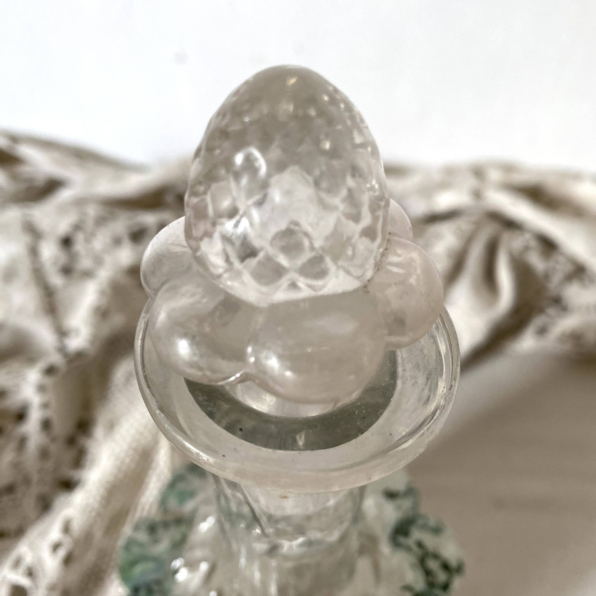 Carafe ancienne asperge Legras fin XIXe