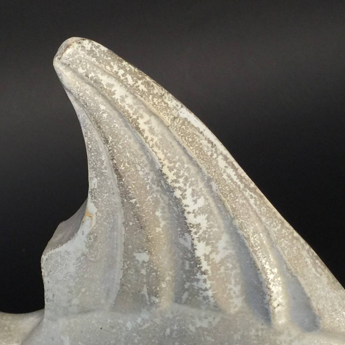 Salt-glazed stoneware sculpture, Roger Guérin, stylised fish, Art Deco