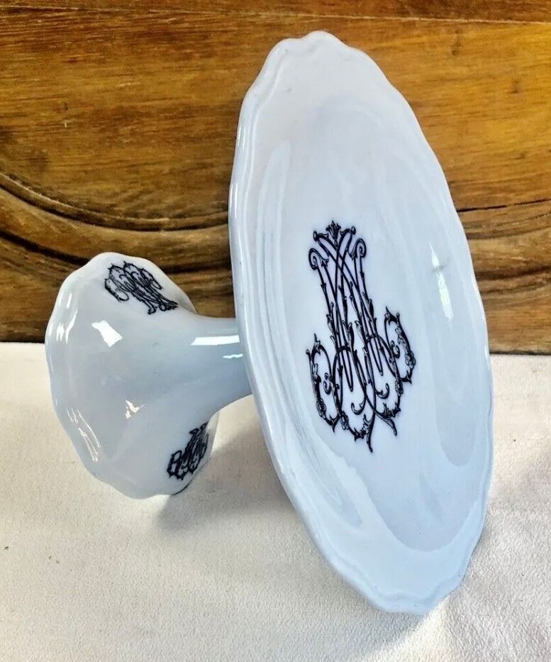 Old fruit bowl Brown Westhead Moore & co monogram XIX