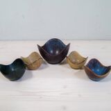 Mid-Century Modern Set of 5 Bowls Rörstrand Gunnar Nylund, Sweden, 1950s