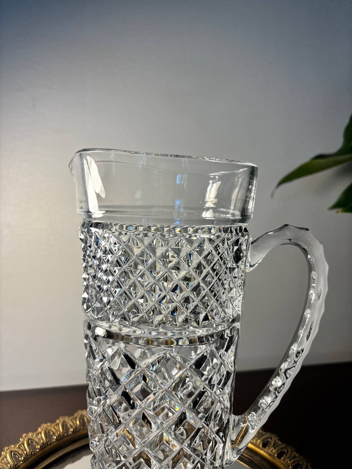 Bohemian crystal jug