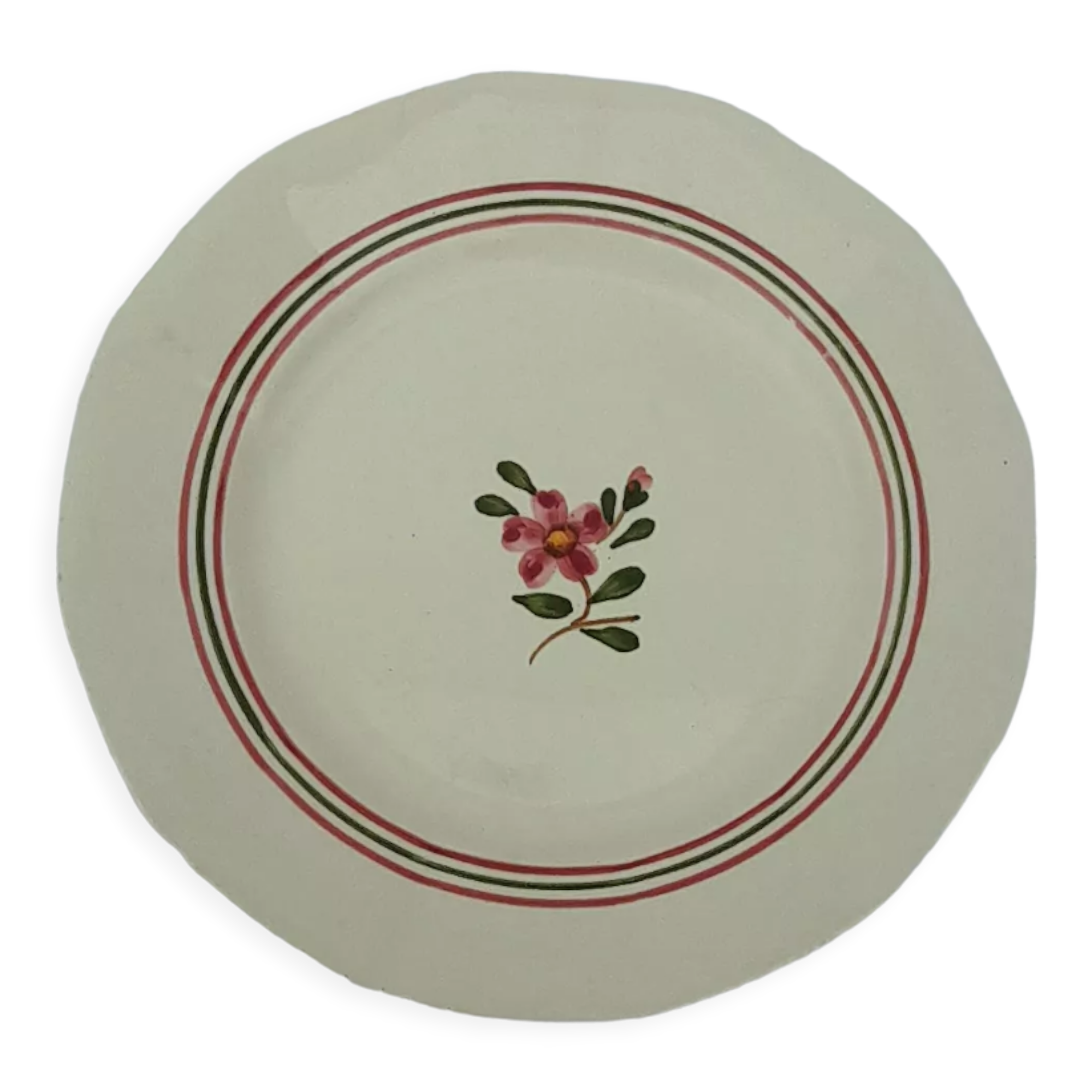 Flat plate in earthenware Sarreguemines model Armelle diam 23 cm