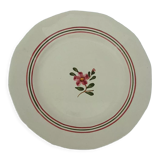 Flat plate in earthenware Sarreguemines model Armelle diam 23 cm