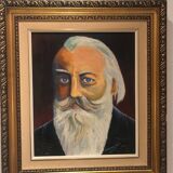 Large portrait canvas painting