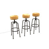 Set of six cast iron bar stools 1970s