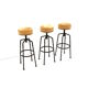 Set of six cast iron bar stools 1970s