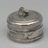 Christian dior silver metal box with cufflink decor socket