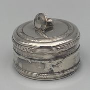 Christian dior silver metal box with cufflink decor socket