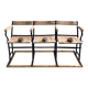 3-seater folding theatre bench