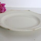 Creil and Montereau plates, 19th century, Perle model, ivory / lot 1